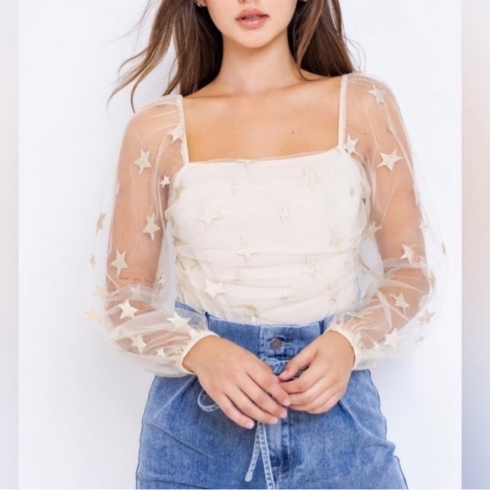 Le Lis Mesh Star Bodysuit